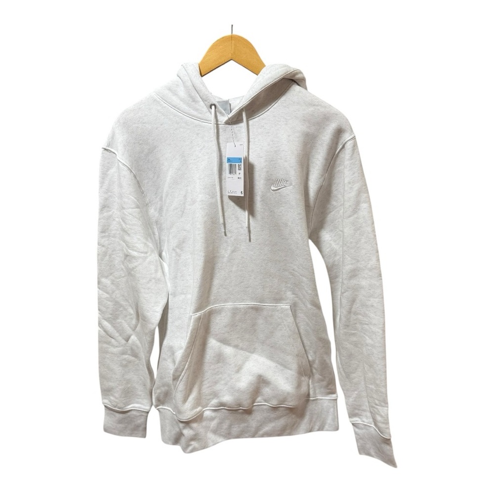 Nike Gray Pullover Hoodie Small‎ Swoosh Logo NWOT Minimal Athleisure
